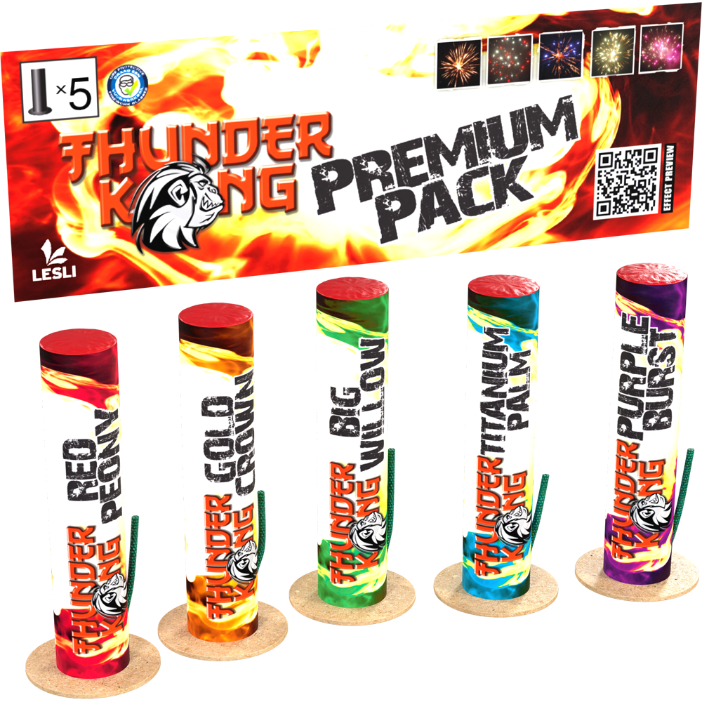 Feuerwerk Thunder Kong Premium-Batterie, 5 Schuss Feuerwerk Thunder Kong Premium-Batterie, 5 Schuss