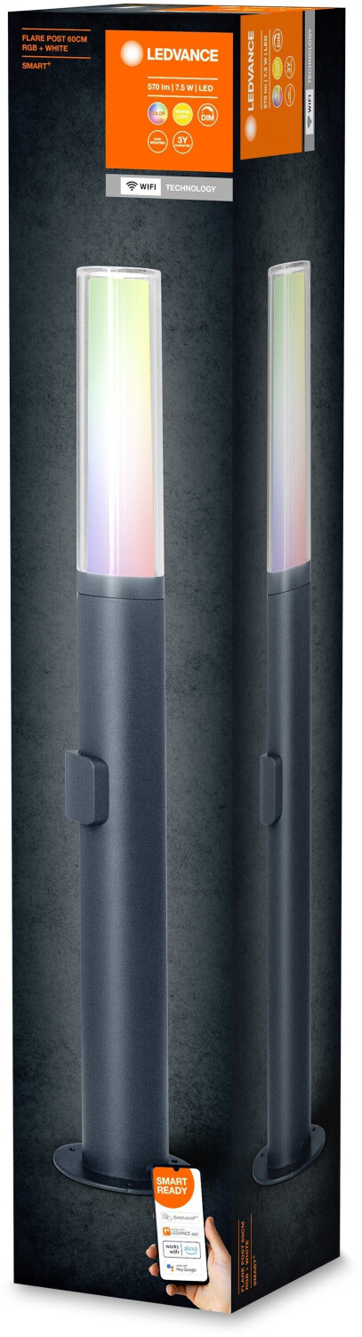 LEDVANCE SMART+ WIFI FLARE 60CM Post RGBW LED-Wegeleuchte dunkelgrau – 7,5 W, IP44, dimmbar LEDVANCE SMART+ WIFI FLARE 60CM Post RGBW LED-Wegeleuchte dunkelgrau – 7,5 W, IP44, dimmbar