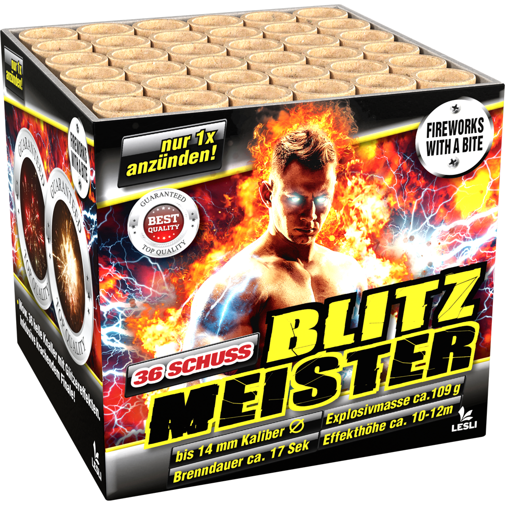 Feuerwerk Blitzmeister-Batterie, 36 Schuss Feuerwerk Blitzmeister-Batterie, 36 Schuss