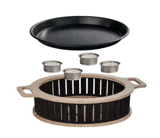 Hotty Halo Warmhalteplatte mit Teelicht zum Grillen Hotty Halo Warmhalteplatte mit Teelicht zum Grillen