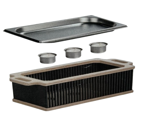Hotty Legacy single Warmhalteplatte mit Teelicht zum Grillen