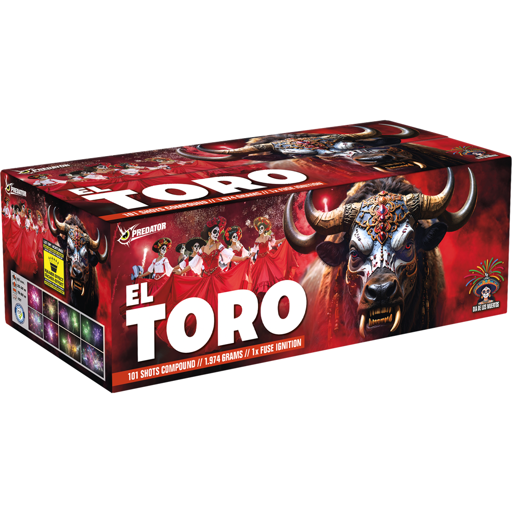 Feuerwerk El Toro Premium-Batterie, 101 Schuss (ca. 55 Sekunden) Feuerwerk El Toro Premium-Batterie, 101 Schuss (ca. 55 Sekunden)