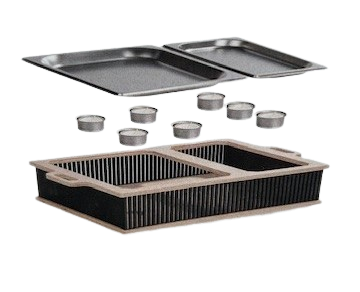 Hotty Legacy Double Warmhalteplatte mit Teelicht zum Grillen - Speisenwärmer Hotty Legacy Double Warmhalteplatte mit Teelicht zum Grillen - Speisenwärmer