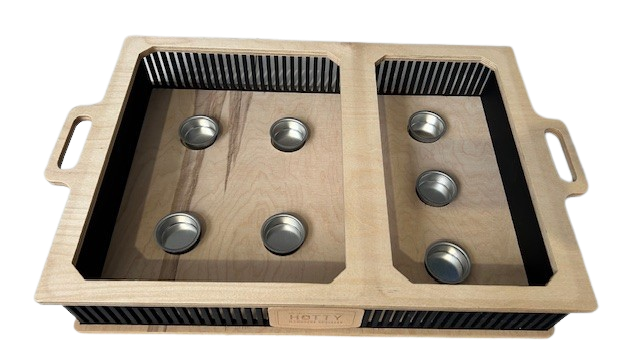 Hotty Legacy Double Warmhalteplatte mit Teelicht zum Grillen - Speisenwärmer Hotty Legacy Double Warmhalteplatte mit Teelicht zum Grillen - Speisenwärmer
