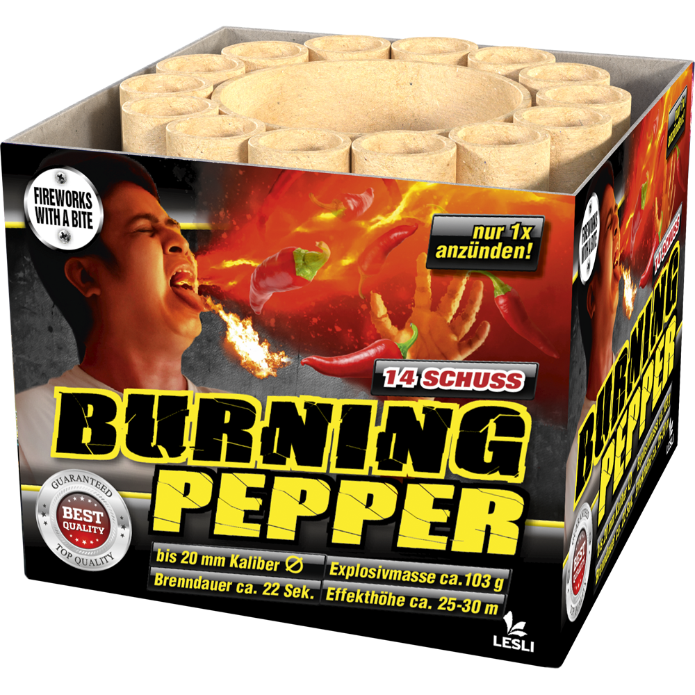 Feuerwerk Burning Pepper-Batterie, 14 Schuss