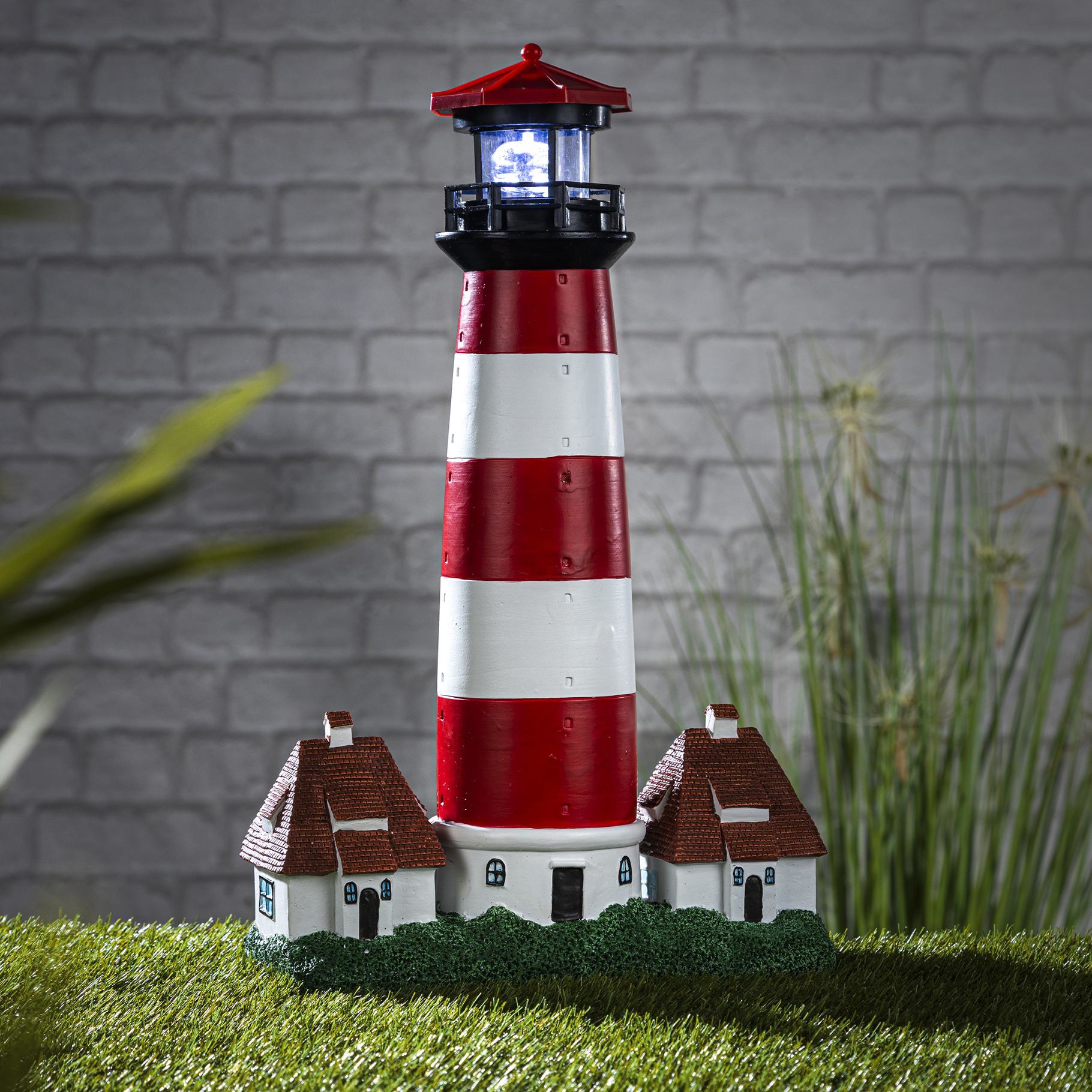 LED Leuchtturm mit Reflektor 43 cm – Maritime Dekoration LED Leuchtturm mit Reflektor 43 cm – Maritime Dekoration