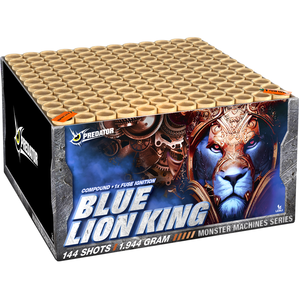 Feuerwerk Blue Lion King Premium-Batterie, 144 Schuss, (ca. 95 Sekunden) Feuerwerk Blue Lion King Premium-Batterie, 144 Schuss, (ca. 95 Sekunden)