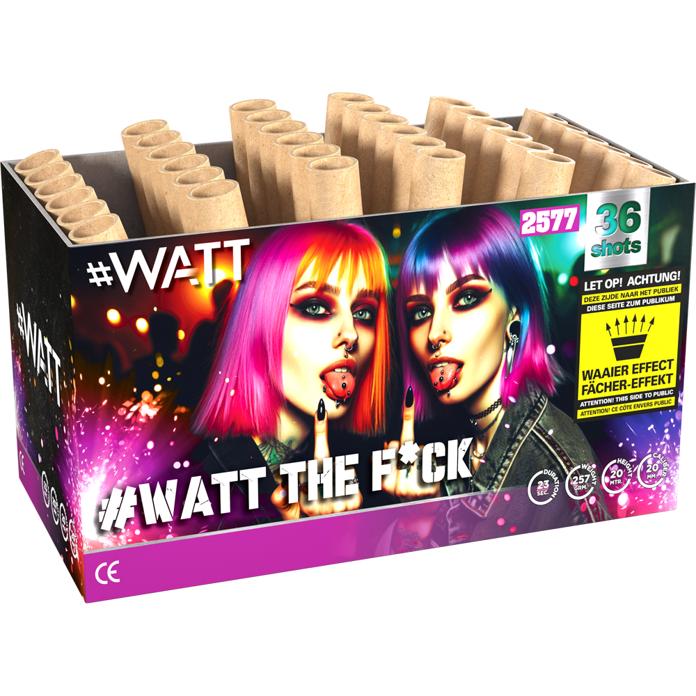 Feuerwerk Watt the F*uck Premium-Batterie, 36 Schuss Feuerwerk Watt the F*uck Premium-Batterie, 36 Schuss